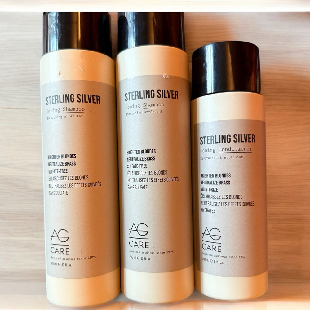 Ag Care Sterling Silver Toning Shampoo (2) & Conditioner (1) New‎ Bottles